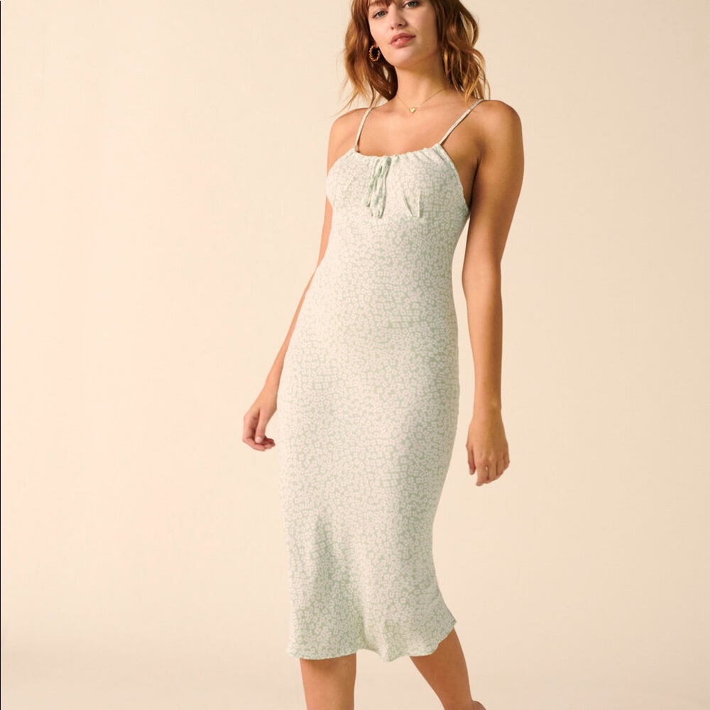 Rouje Daria Dress in Fleurette Menthol/Light Green